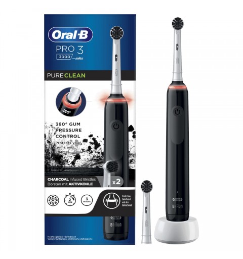 Oral-B PRO 3 3000 Adult Rotating-oscillating toothbrush Black, White