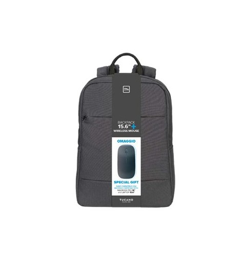 Tucano Backpack + Mouse borsa per notebook 39,6 cm (15.6") Zaino Grigio