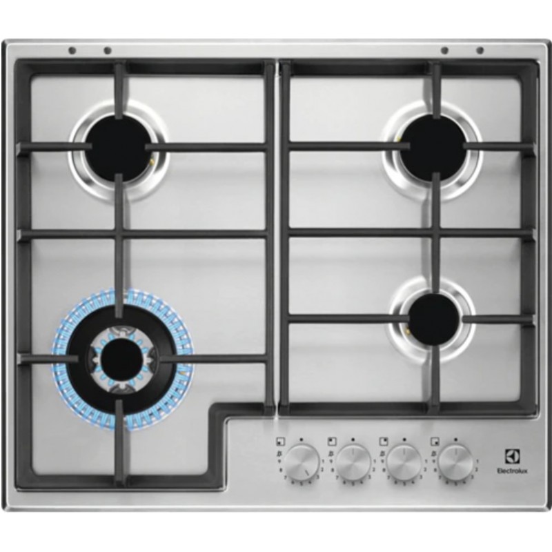 Electrolux EGS64362X hob Stainless steel Countertop 59.5 cm Gas 4 zone(s)