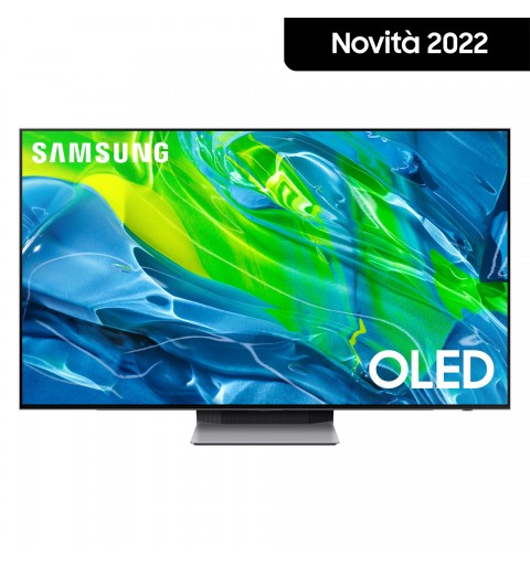 Samsung Series 9 TV OLED 4K 65” QE65S95B Smart TV Wi-Fi Eclipse Silver 2022, Processore Neural Quantum 4K, Ultra sottile,