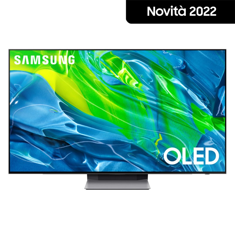 Samsung Series 9 TV OLED 4K 55” QE55S95B Smart TV Wi-Fi Eclipse Silver 2022, Processore Neural Quantum 4K, Ultra sottile,