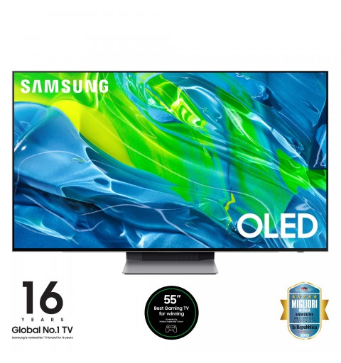 Samsung Series 9 TV OLED 4K 55” QE55S95B Smart TV Wi-Fi Eclipse Silver 2022, Processore Neural Quantum 4K, Ultra sottile,