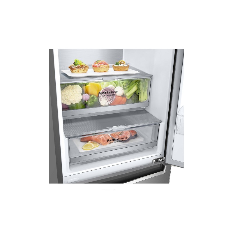 LG GBB72SAUCN fridge-freezer Freestanding 384 L C Stainless steel