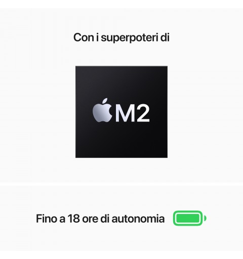Apple MacBook Air MacBookAir M2 Portátil 34,5 cm (13.6") Apple M 8 GB 256 GB SSD Wi-Fi 6 (802.11ax) macOS Monterey Plata