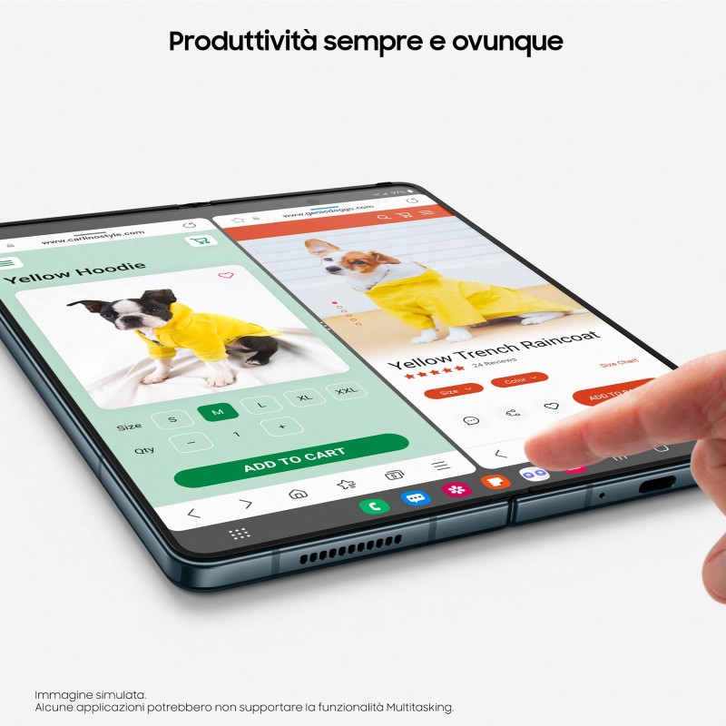 Samsung Galaxy Z Fold4 SM-F936B 19,3 cm (7.6") SIM triple Android 12 USB Tipo C 12 GB 256 GB 4400 mAh Negro