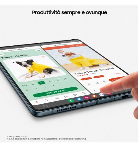 Samsung Galaxy Z Fold4 SM-F936B 19,3 cm (7.6") SIM triple Android 12 USB Tipo C 12 GB 256 GB 4400 mAh Negro