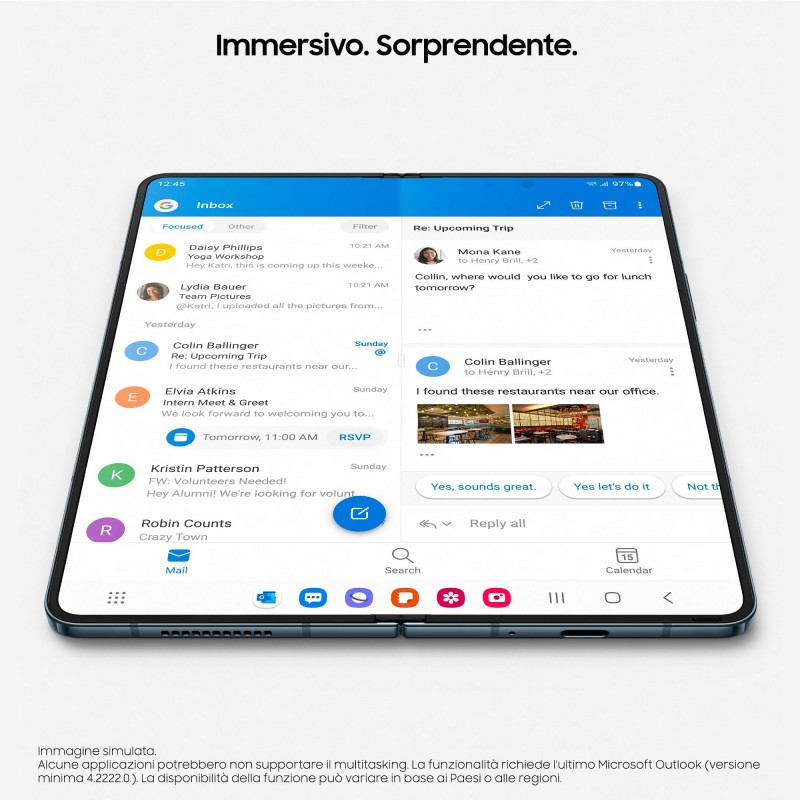 Samsung Galaxy Z Fold4 SM-F936B 19,3 cm (7.6") SIM triple Android 12 USB Tipo C 12 GB 256 GB 4400 mAh Negro