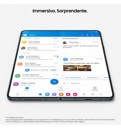 Samsung Galaxy Z Fold4 SM-F936B 19,3 cm (7.6") SIM triple Android 12 USB Tipo C 12 GB 256 GB 4400 mAh Negro
