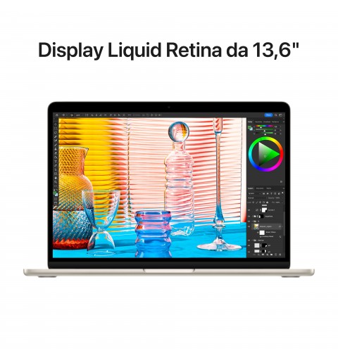 Apple MacBook Air 13-inch M2 chip with 8-core CPU and 8-core GPU, 256GB - Starlight