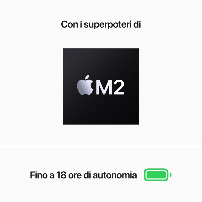 Apple MacBook Air M2 Portátil 34,5 cm (13.6") Apple M 8 GB 512 GB SSD Wi-Fi 6 (802.11ax) macOS Monterey Plata