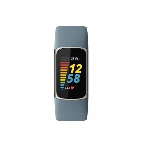 Fitbit Charge 5 Pulsera de actividad Azul, Acero inoxidable