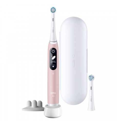 Oral-B iO 6S Adulto Cepillo dental vibratorio Rosa, Blanco