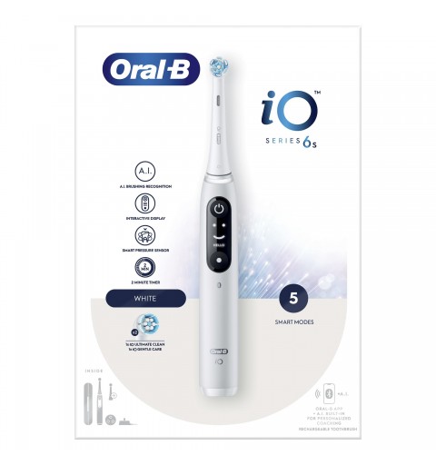 Oral-B iO 6 Adulto Spazzolino a vibrazione Bianco