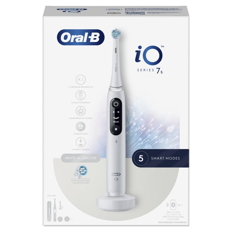 Oral-B iO 7S Adulte Brosse à dents oscillante Blanc