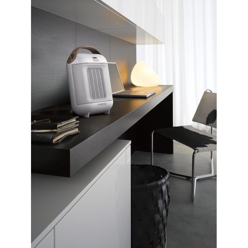 De’Longhi Capsule HFX30C18.IW Interior Marrón, Blanco 1800 W Ventilador eléctrico