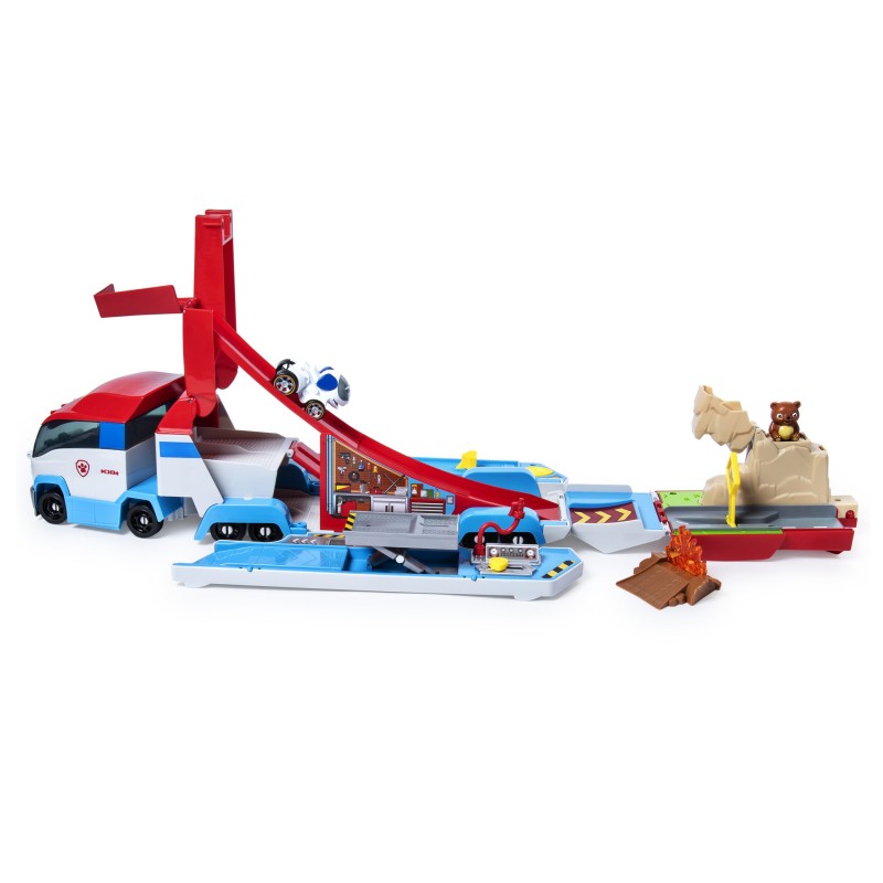 PAW Patrol True Metal Launch'N Haul PAW Patroller mit Robodog, für True Metal Metall-Fahrzeuge, Maßstab 1 55, Spielzeug