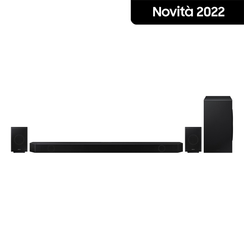 Samsung Soundbar HW-Q990B ZF con subwoofer e speaker 11.1.4 canali 656W 2022, audio 3D wireless ottimizzato, effetto cinema