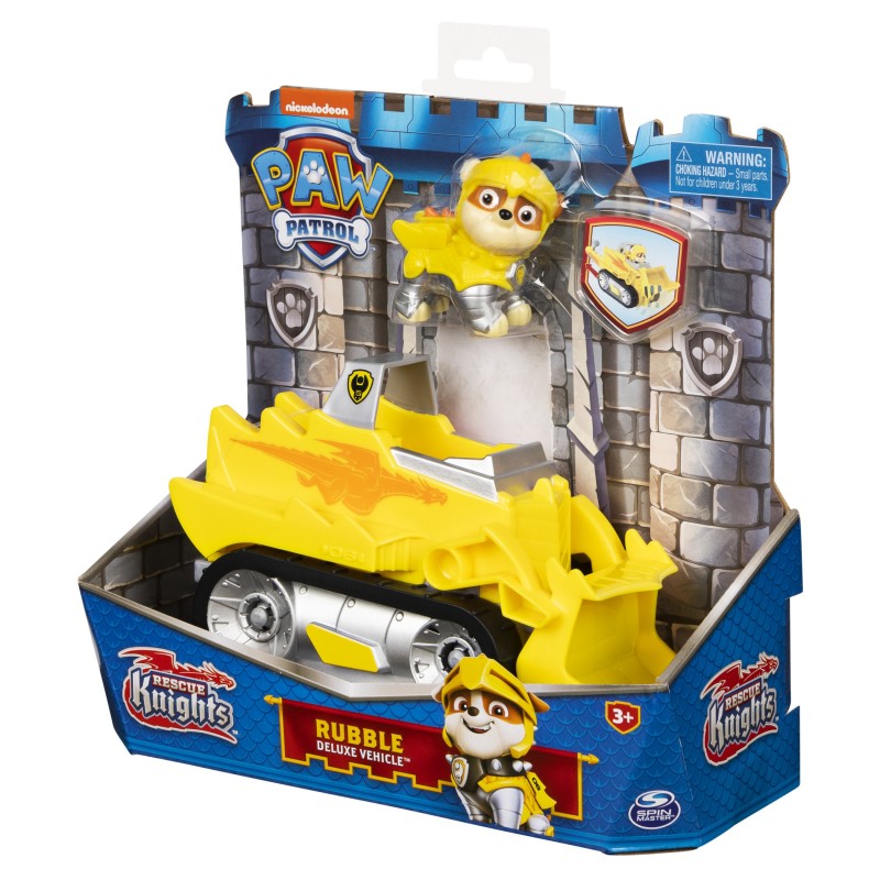 PAW Patrol PAT' PATROUILLE RESCUE KNIGHTS - VÉHICULE + FIGURINE CHEVALIER RUBEN - Rejoins Pat' Patrouille Mission Chevalier