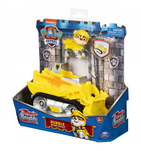 PAW Patrol | Veicolo Rescue Knights di Rubble | Bulldozer con personaggio | Giochi per bambini dai 3 anni in su