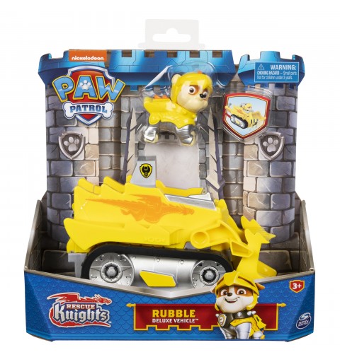 PAW Patrol | Veicolo Rescue Knights di Rubble | Bulldozer con personaggio | Giochi per bambini dai 3 anni in su