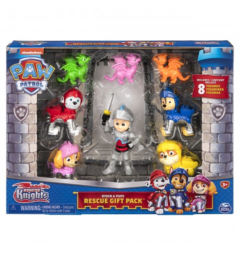 PAW Patrol Paquete regalo de Ryder y los cachorros de Rescue Knights con 8 figuras, juguetes para niños a partir de 3 años