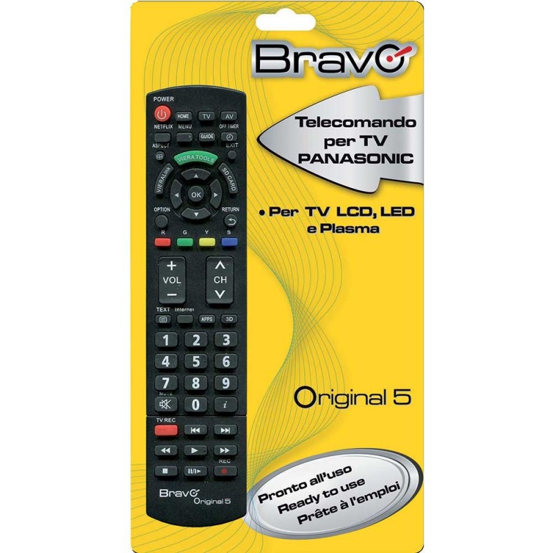 Bravo Original 5 télécommande IR Wireless TV Appuyez sur les boutons