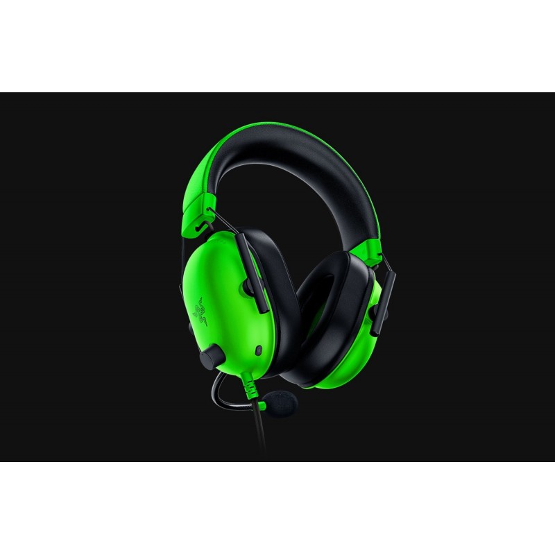 Razer BlackShark V2 X Auricolare Cablato A Padiglione Giocare Verde, Nero