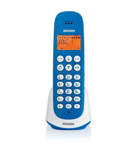 Brondi Adara Teléfono DECT Identificador de llamadas Azul, Blanco