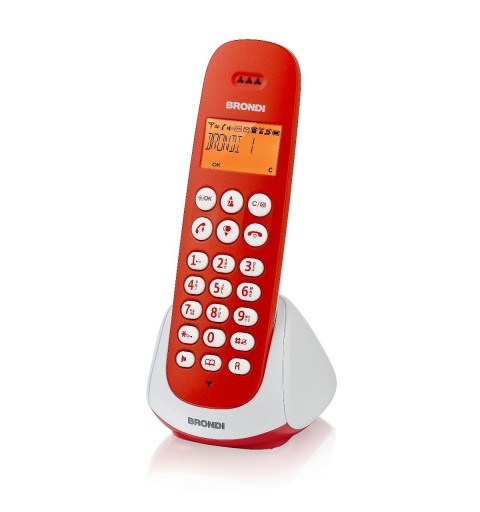 Brondi Adara DECT-Telefon Anrufer-Identifikation Rot, Weiß