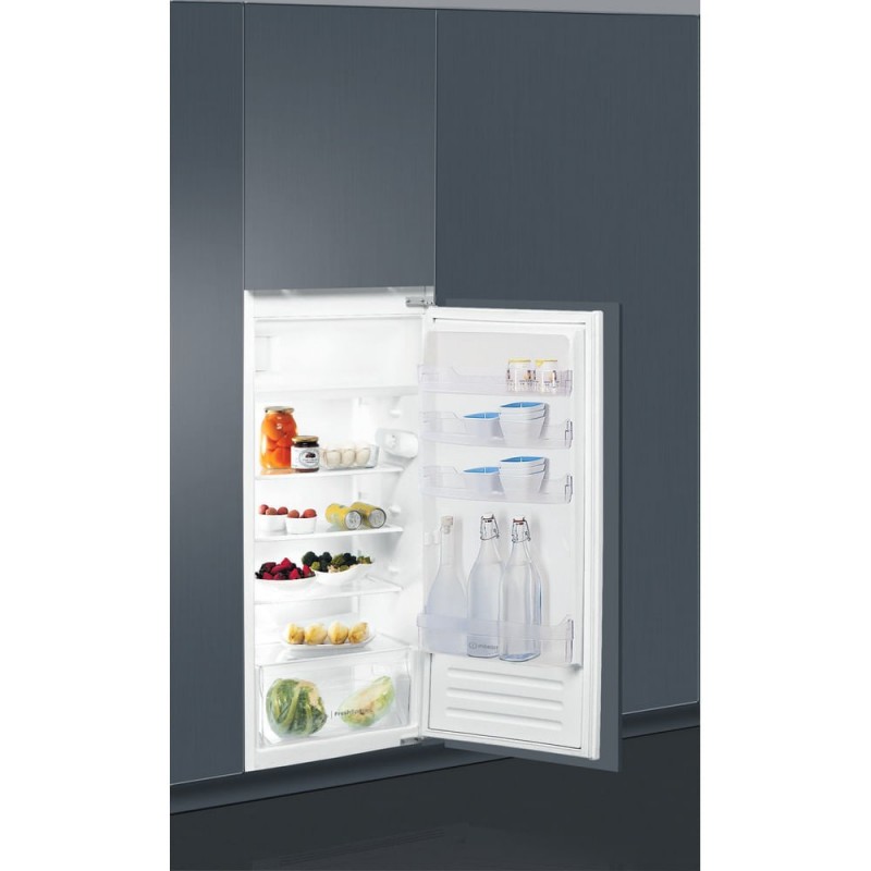 Indesit SZ 12 A2D I 1 Kühlschrank mit Gefrierfach Integriert 189 l F Edelstahl