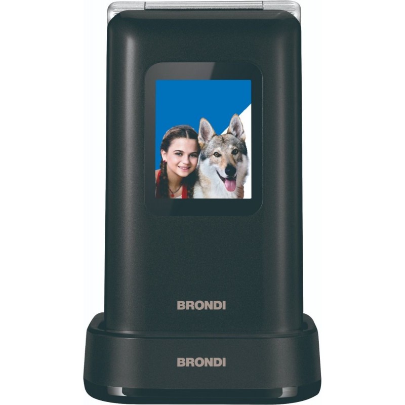 Brondi Amico Prezioso 4,5 cm (1.77 Zoll) Schwarz, Metallisch Funktionstelefon