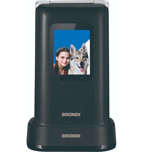 Brondi Amico Prezioso 4,5 cm (1.77") Nero, Metallico Telefono cellulare basico