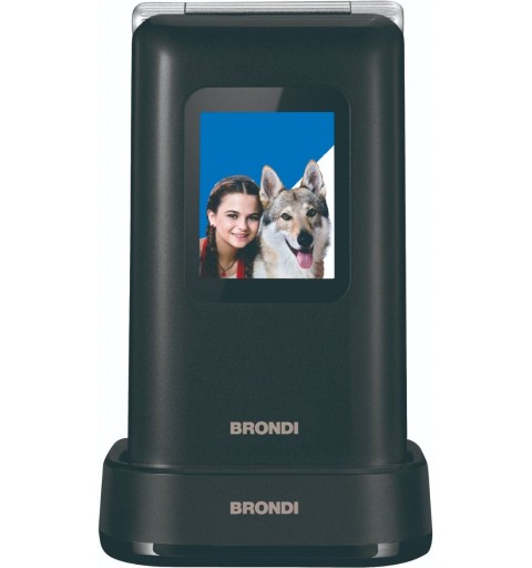 Brondi Amico Prezioso 4,5 cm (1.77 Zoll) Schwarz, Metallisch Funktionstelefon