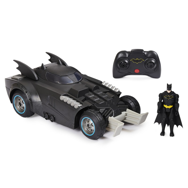 DC Comics Batman Launch and Defend Batmobile Remote Control Vehicle with Exclusive 4-inch Batman Figure, Kids Toys for Boys