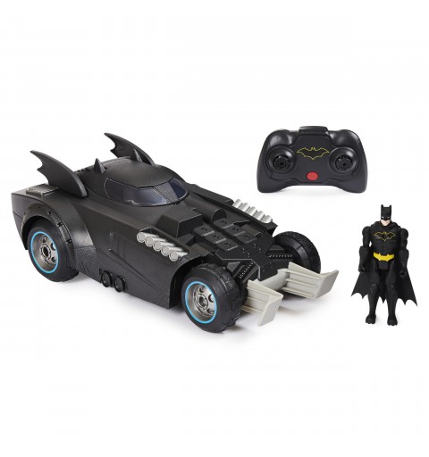 DC Comics Batman Launch and Defend Batmobile Remote Control Vehicle with Exclusive 4-inch Batman Figure, Kids Toys for Boys
