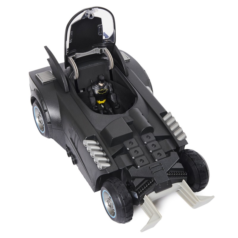 DC Comics Batman Launch and Defend Batmobile Remote Control Vehicle with Exclusive 4-inch Batman Figure, Kids Toys for Boys