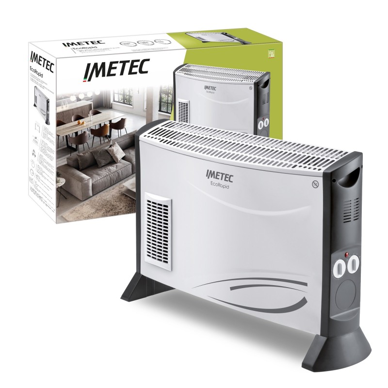 Imetec Eco Rapid Intérieure Gris, Blanc 2000 W Chauffage électrique à convecteur