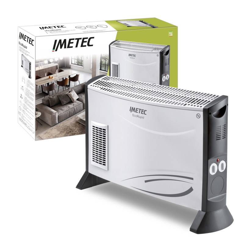 Imetec Eco Rapid Interno Grigio, Bianco 2000 W Stufa elettrica a convezione