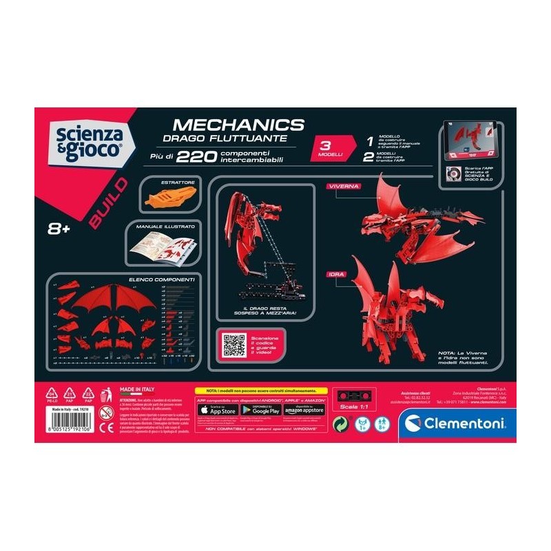 Clementoni Science & Jeu construction DRAGO FLUTTUANTE