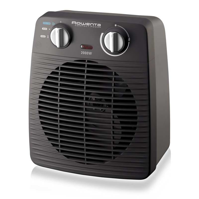 Rowenta Compact Power SO221 Intérieure Gris, Noir 2000 W Chauffage de ventilateur électrique