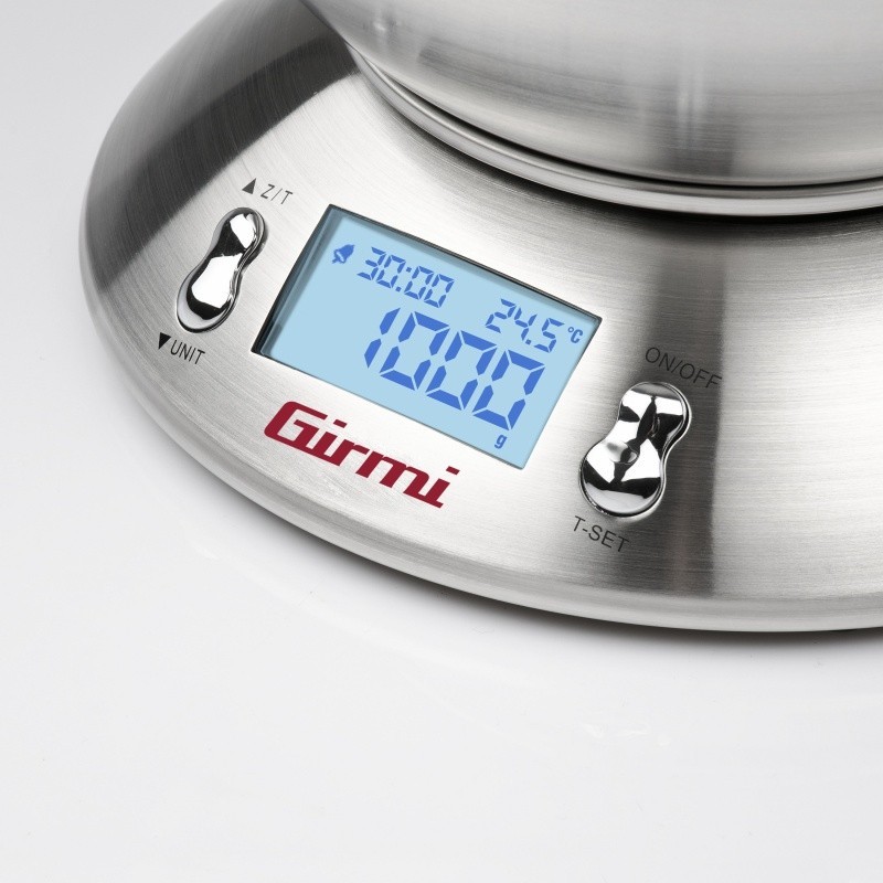 Girmi PS85 Acier inoxydable Comptoir Rond Balance de ménage électronique