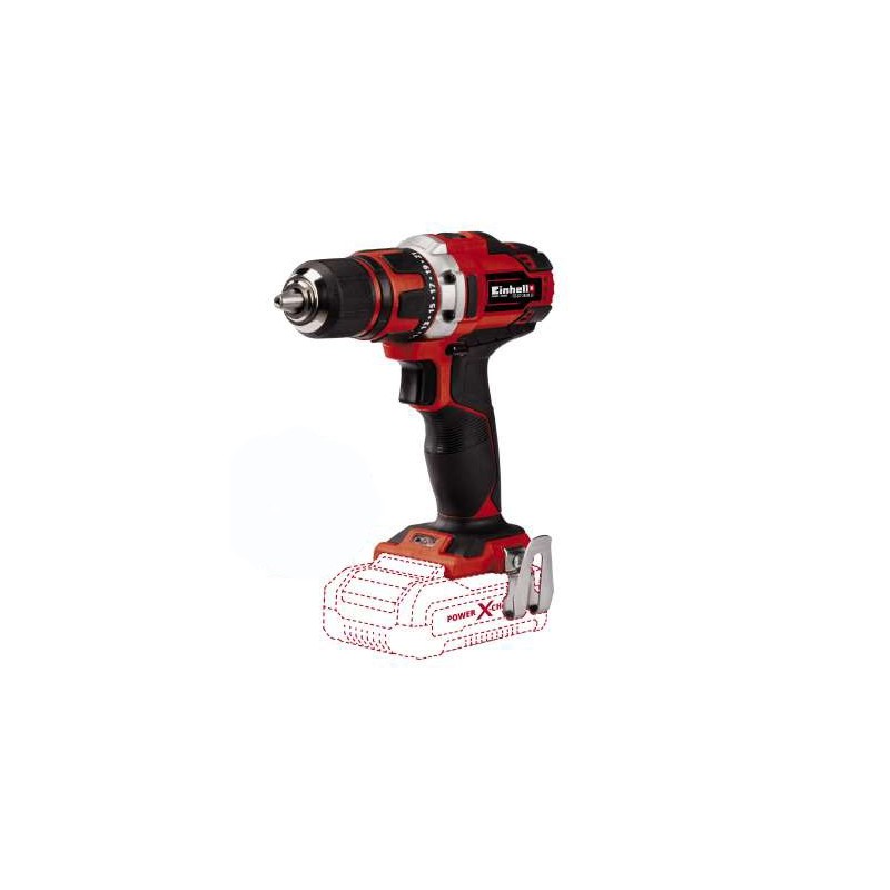 Einhell TE-CD 18 40 Li-Solo 1500 tr min Sans clé 1,1 kg Noir, Rouge