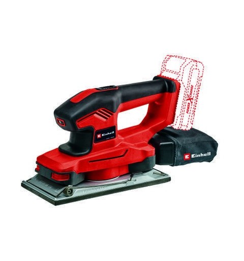 Einhell TE-OS 18 230 Li Solo Ponceuse à feuille abrasive 11000 tr min 22000 OPM Noir, Rouge