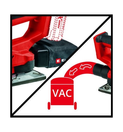 Einhell TE-OS 18 230 Li Solo Levigatrice a fogli 11000 Giri min 22000 OPM Nero, Rosso