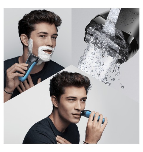 Braun Series 3 3010BT Shave&Style Rasoio Elettrico Barba, Wet&Dry Da Uomo Nero Blu