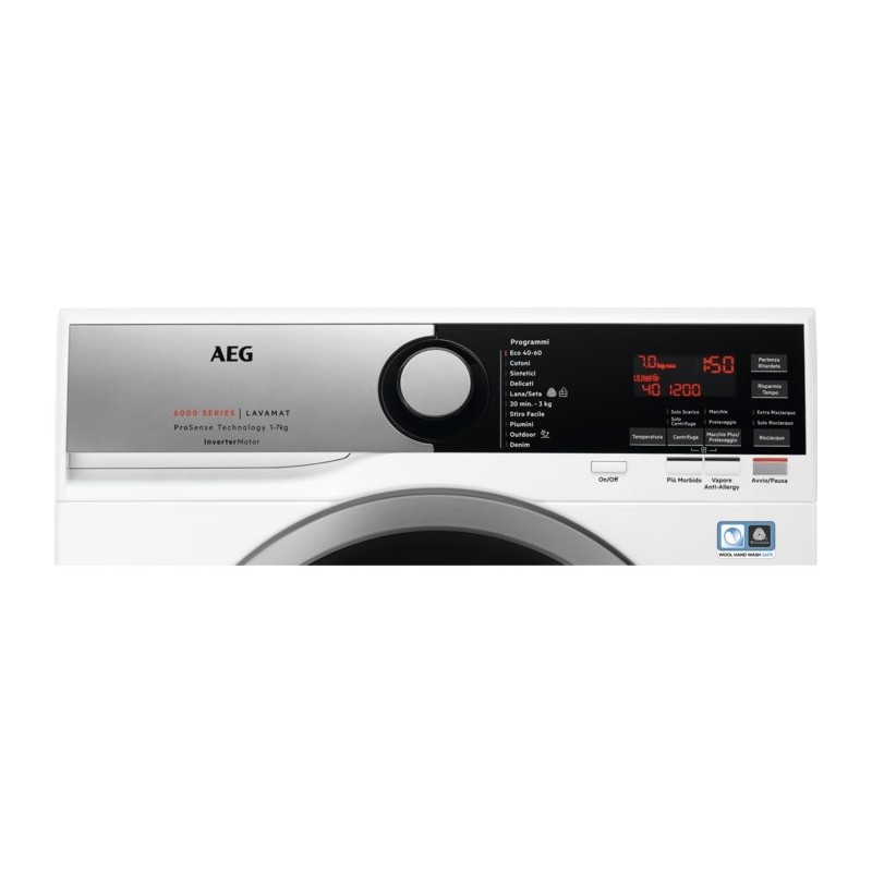 AEG L6SE74S lavatrice Caricamento frontale 7 kg 1351 Giri min C Bianco