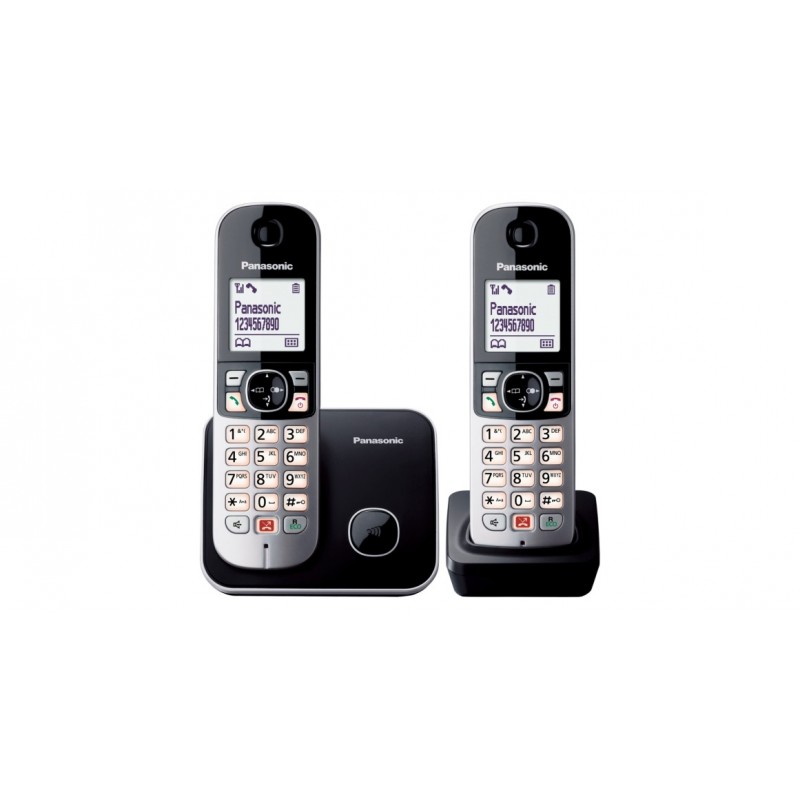 Panasonic KX-TG6852JTB teléfono Teléfono DECT Identificador de llamadas Negro, Gris