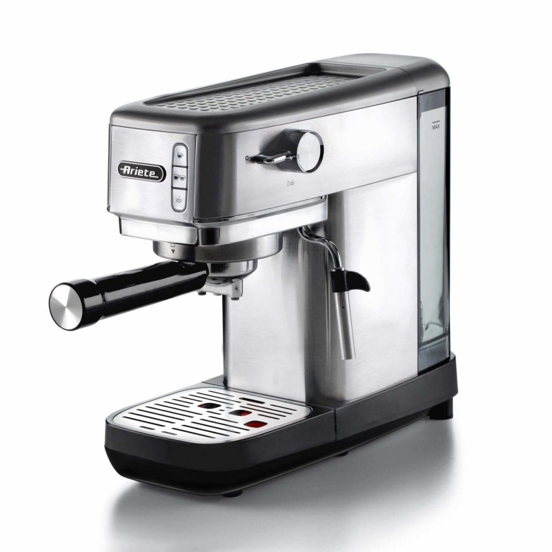 Ariete 1380 Macchina da caffè in metallo, compatibile con caffè in polvere e cialde ESE, 1300 W, Capacità 1,1 L, 15 bar di