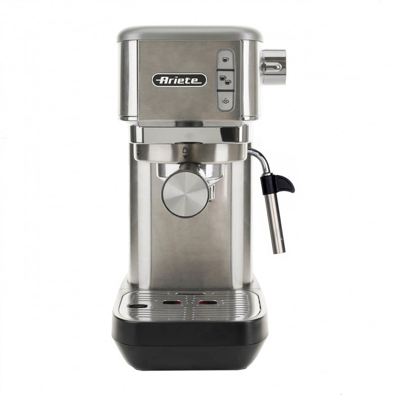 Ariete 1380 Macchina da caffè in metallo, compatibile con caffè in polvere e cialde ESE, 1300 W, Capacità 1,1 L, 15 bar di