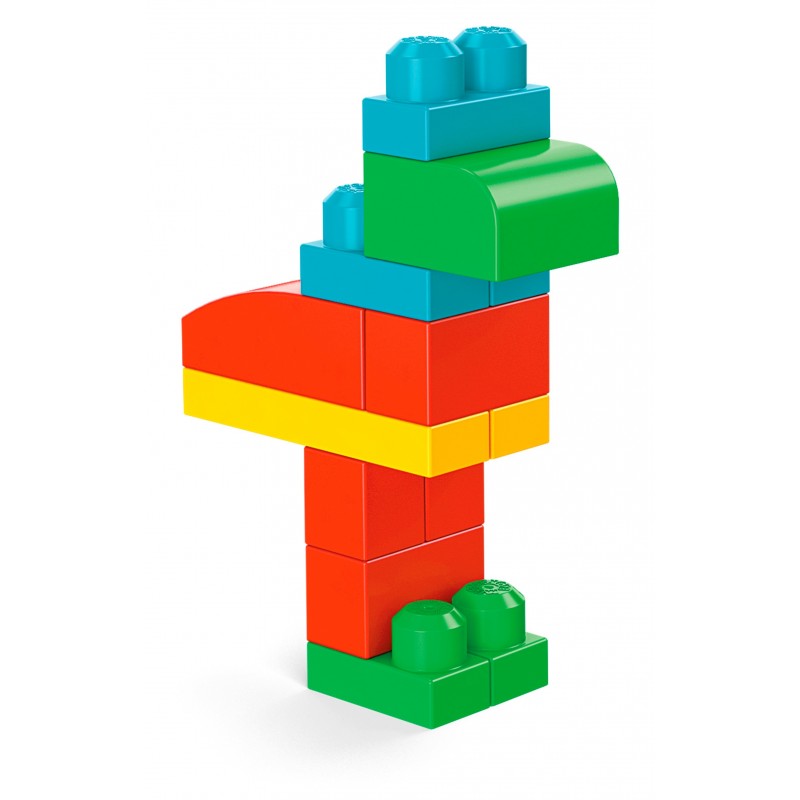 Mega Bloks Pacco Eco con 100 Blocchi da Costruzione, Stimola la creatività, Giocattolo per Bambini 1+ Anni, GFG21